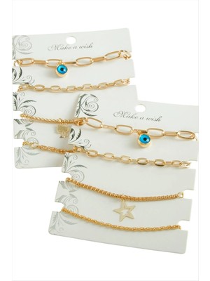 Datatek 4 Adet Nazar Trend Zincir Bileklik