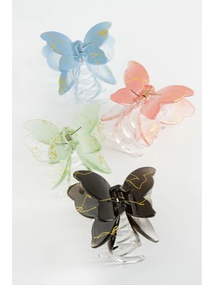 Datatek Çift Kanatlı Kelebek Renkli Mandal Toka 8 cm