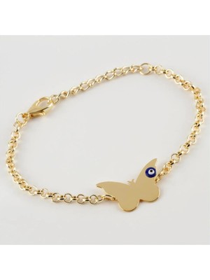 Renklime Kelebek Figürlü Zincir Bileklik