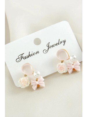 Datatek Gül Fiyong Damla Taşlı Küpe