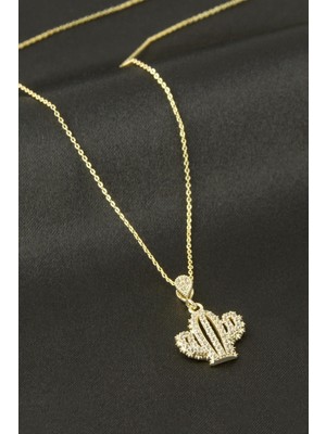 Datatek Çam Ağacı Zirkon Taşlı Kolye