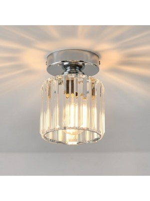 Ronisu Aydınlatma Alston Plafonyer Tekli Taşlı Avize Yuvarlak Ra-Avz- 8074-92-40