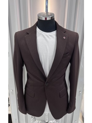 Sabri Zengin Erkek Slim Fit Blazer Ceket