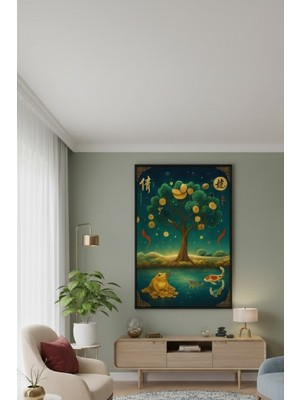 Safir Design Evinize Bolluk Bereket ve Pozitif Enerji Katın Para Bolluk Bereket Getiren Çerçeveli Şans Tablosu