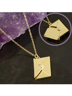 Renklime Mektup Kapaklı Çelik Kolye