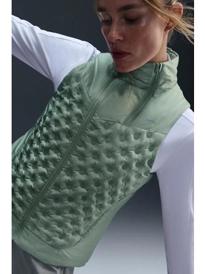 Nike Running Therma Fit Synthetic Fill Womens Vest Sentetik Dolgulu Termal Reflektörlü Kadın Koşu Yelek Yeşil
