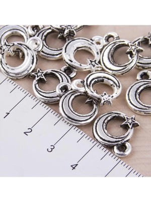 Renklime Ay Yıldız Püskül Malzemesi 10'lu (Minik)