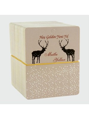 Renklime Mutlu Yıllar Bileklik Kartı 200 Adet