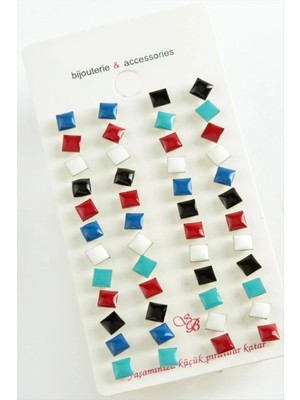 Datatek Kare Mineli Minik Küpe