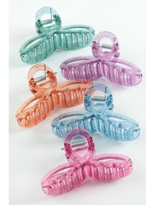 Datatek Fiyong Şeffaf Renkli Mandal Toka 8 cm