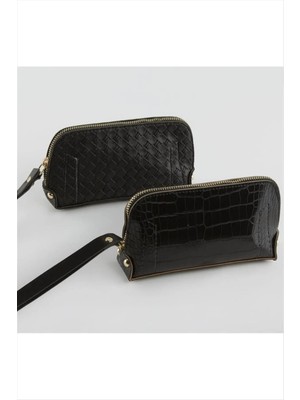 Datatek Karışık Desenli Siyah Dikdörtgen Deri Cüzdan