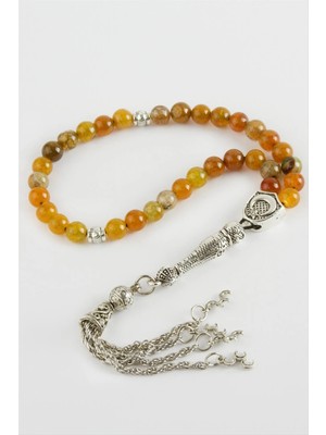 Renklime Akik Doğaltaş Tesbih 6 mm