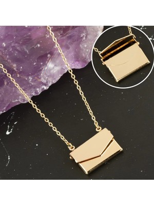 Renklime Mektup Kapaklı Çelik Kolye