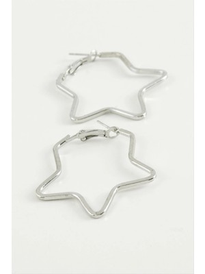 Datatek Yıldız Halka Küpe 4 cm