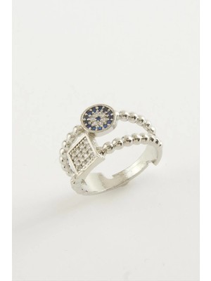 Datatek Kare Nazar Taşlı Yüzük