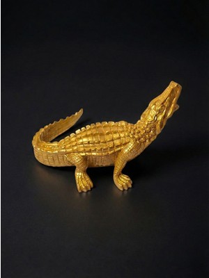 Arkt Kroko Timsah Figürü Heykel Biblo