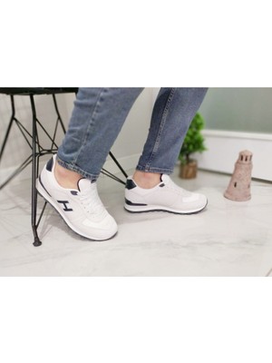 Hammer Jack Spor Ayakkabı 102-19250 Kirli Beyaz-Lacivert