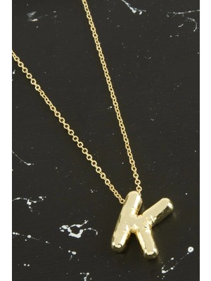 Renklime K Harfli Balon Kolye