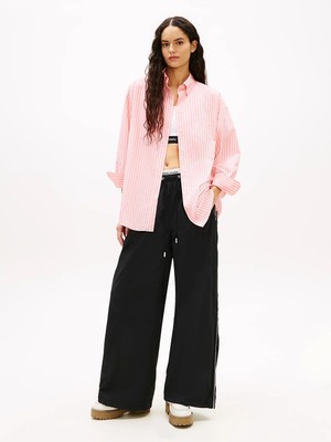 Tommy Hilfiger Tjw Ovs Poplin Shirt Kadın Pembe Gömlek DW0DW222180D2