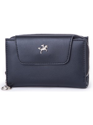 Nas Bag Kadın Orta Boy Çok Kartlıklı ve Bozuk Para Gözü Siyah Dona