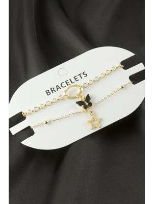 Datatek 2 Adet Kelebek Yıldız Trend Zincir Bileklik