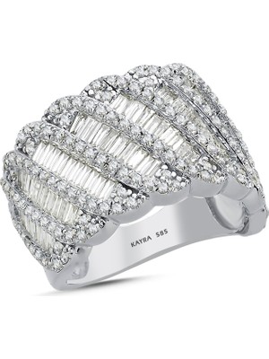 Kayra Mücevher Baget Pırlanta Taşlı Yüzük PY25