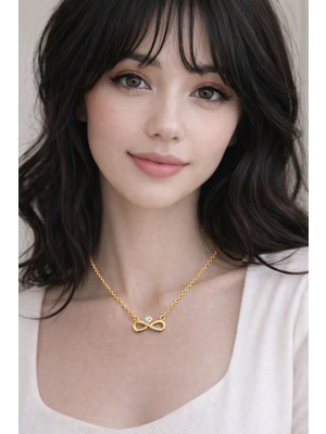 Stainless Steel Sonsunluk Tektaşlı Zirkon Çelik Kolye