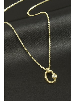 Datatek Xuping Oval Zirkon Taşlı Lüks Çelik Kolye