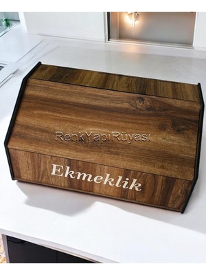 Feyza Design Ahşap Kapaklı Ekmek Kutusu, Şık ve Kullanışlı Saklama Çözümü
