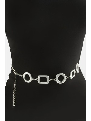 Datatek Kare Halka Metal Zincir Kemer