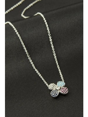 Datatek Papatya Zirkon Taşlı Kolye