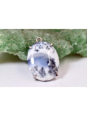 Doğaltaş Akik Gümüş Kolye