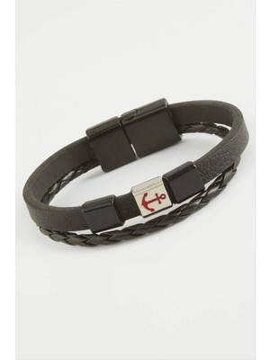 Datatek Çapa Kaliteli Mıknatıslı Suni Deri Bileklik