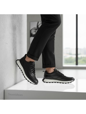 By Barretti Tırtıklı Taban Siyah Motifli Sneaker