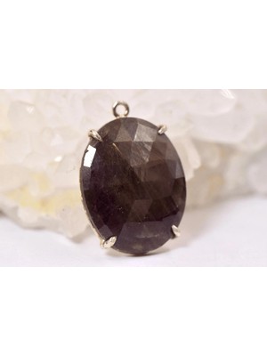 Doğaltaş Safir Taşlı Gümüş Kolye