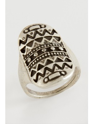 Renklime Osmanlı Işlemeli Metal Yüzük