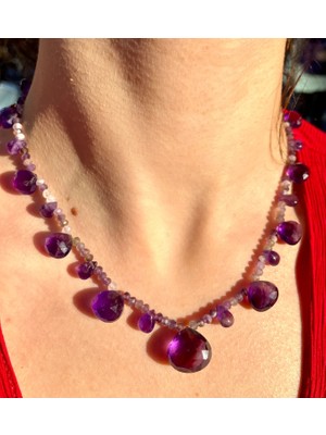 Doğaltaş Ametist – Özel Tasarım Kolye