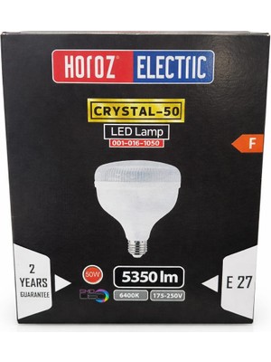 Horoz 50 Wat Crystal LED Ampul 1 Adet 250WATA Eşdeğer BEYAZ6400K