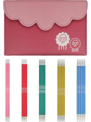 Skygo Knitpro Çift Uçlu Örgü Iğnesi Seti, Zing (15 Cm), 5'li Set