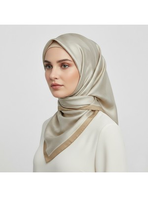 Belli Twill Ipek Eşarp - 4201-31 Bej
