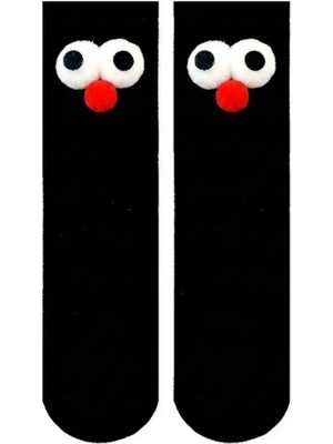 Bemp 2 Adet 3 Boyutlu Pörtlek Göz Detaylı Soket Çorap