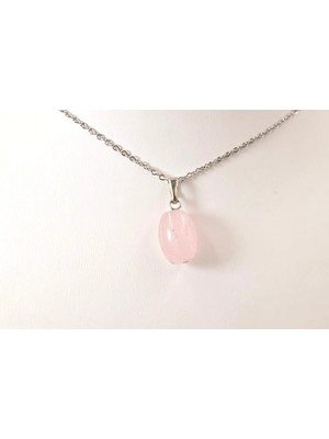 Doğaltaş Pembe Kuvars Kolye