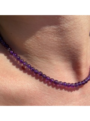 Doğaltaş Ametist Kolye