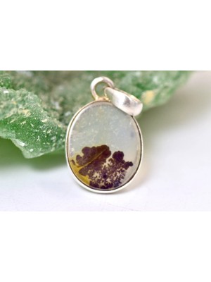 Doğaltaş Akik Gümüş Kolye