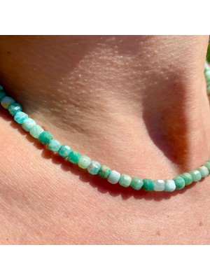 Doğaltaş Amazonit Kolye (Huzur ve Anlayış)