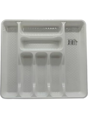 Skygo Sev Plastik 39X42,5X5 cm Çekmece Içi Boy 7 Gözlü Kaşıklık Beyaz
