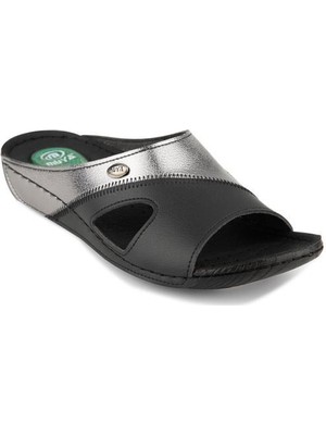 Muya Sinne 36217-001 Topuk Jelli Anatomik Taban Kadın Terlik Siyah 36-40