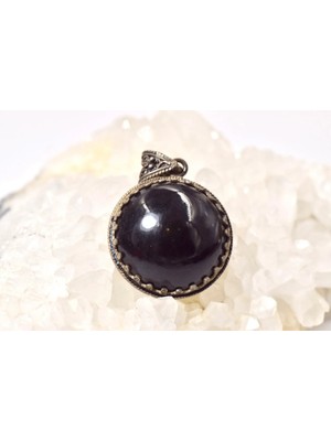 Doğaltaş Oniks Gümüş Kolye