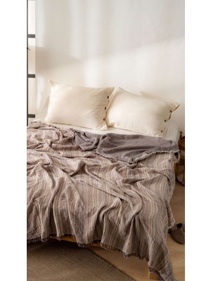 Mylasa Home Mylasahome Müslin 4 Katlı Yatak Örtüsü ''the Elements'' Çift Kişilik 220 x 240 cm