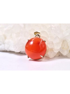 Doğaltaş Akik Gümüş Kolye